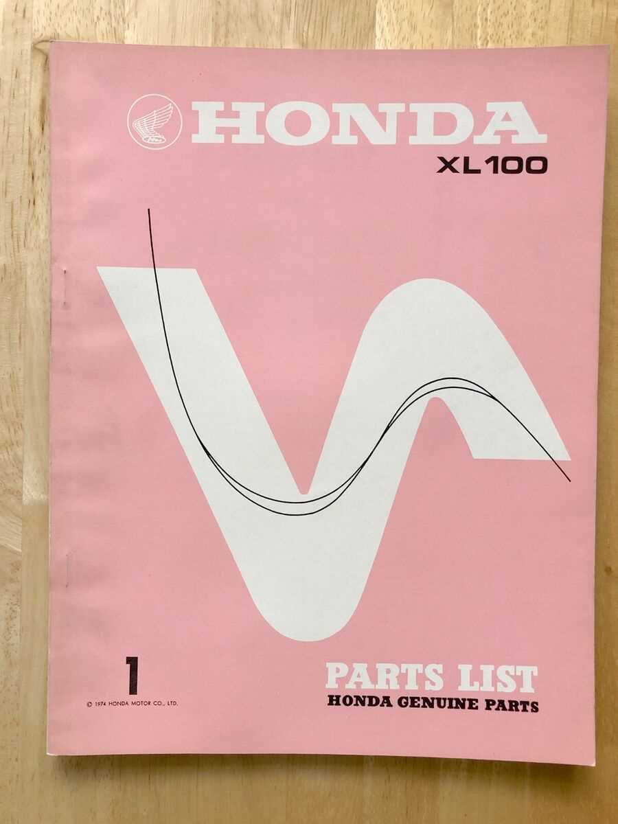 1974 honda xl100 parts diagram