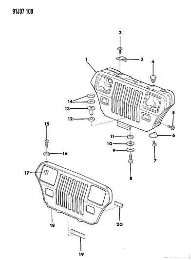 1992 jeep wrangler parts diagram