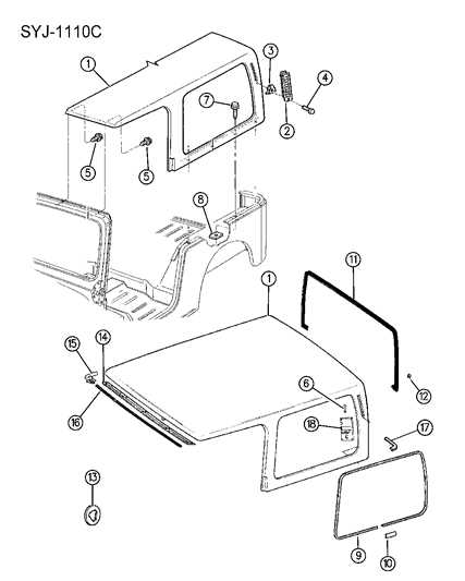 1994 jeep wrangler parts diagram