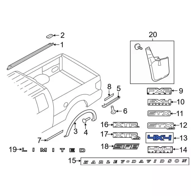 1996 ford f150 parts diagram