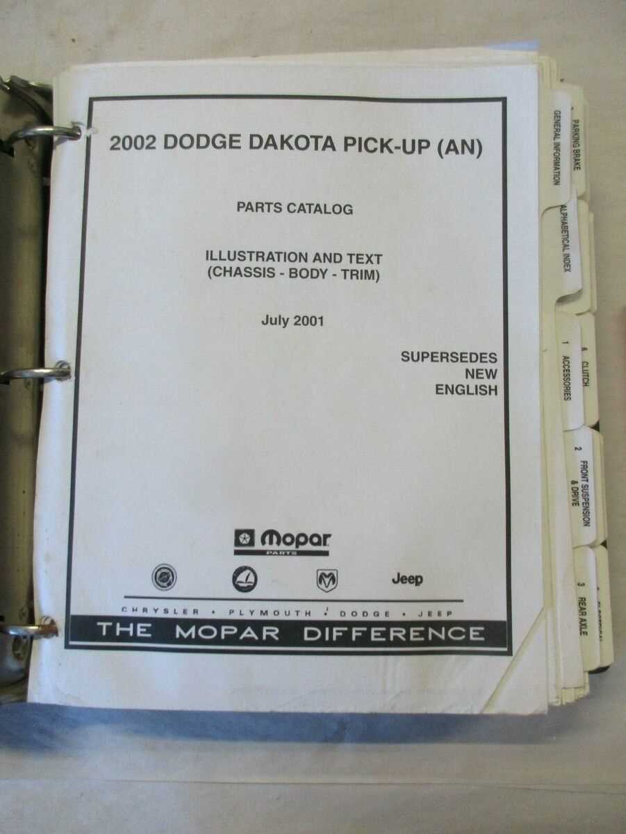 2002 dodge dakota parts diagram