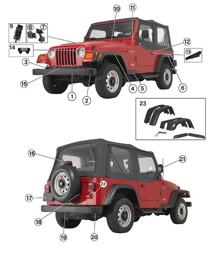 2003 jeep wrangler parts diagram