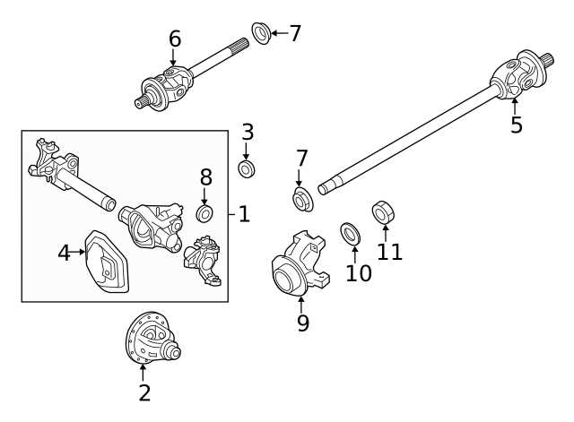 2003 ford f250 front axle parts diagram