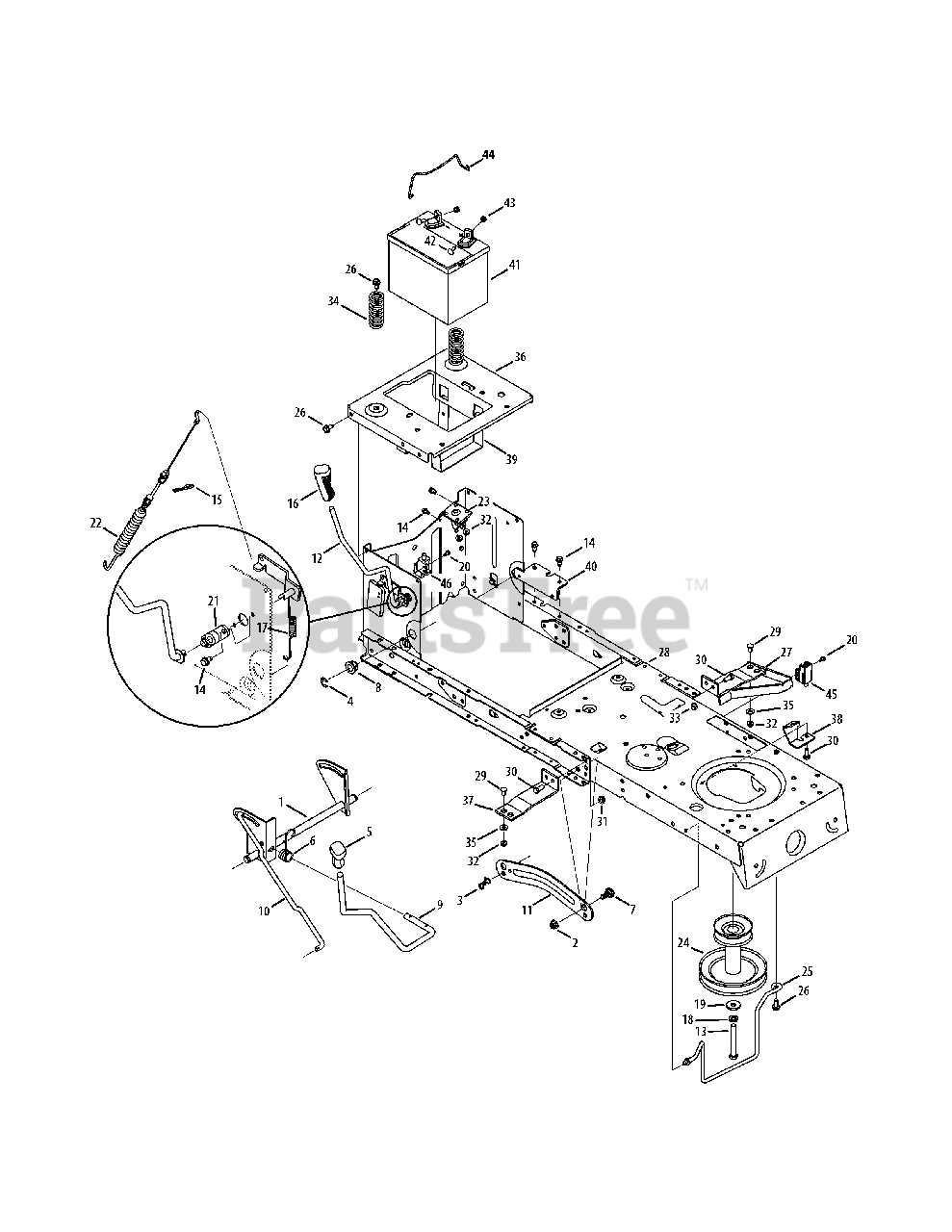 2004 craftsman lt2000 parts diagram