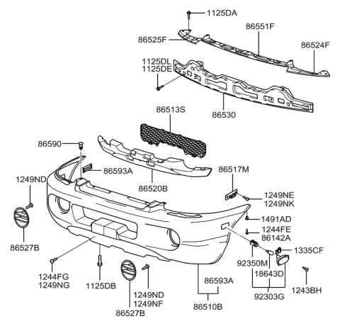 2005 hyundai santa fe parts diagram