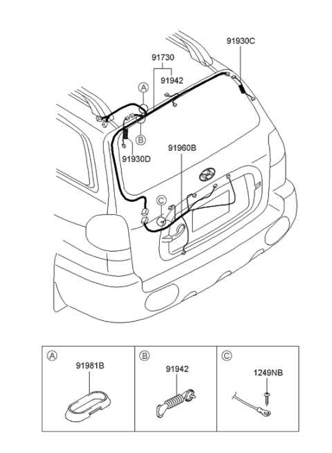 2005 hyundai santa fe parts diagram