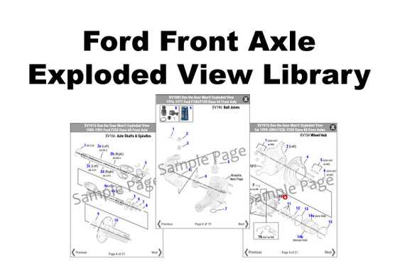 2005 ford f250 front axle parts diagram