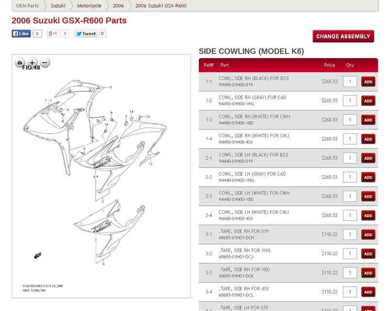 2006 gsxr 600 parts diagram