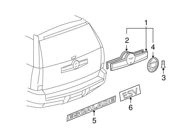 2007 cadillac escalade parts diagram