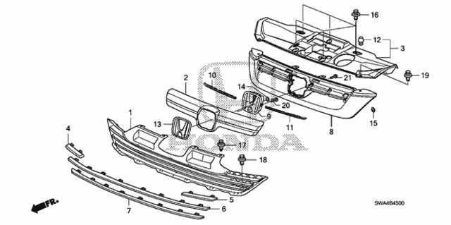 2007 honda cr v body parts diagram