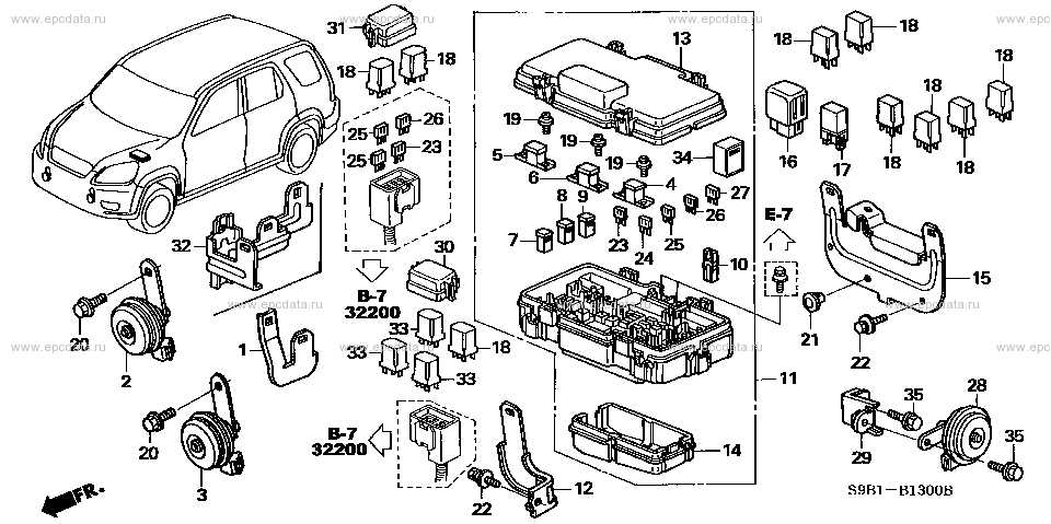 2007 honda pilot parts diagram