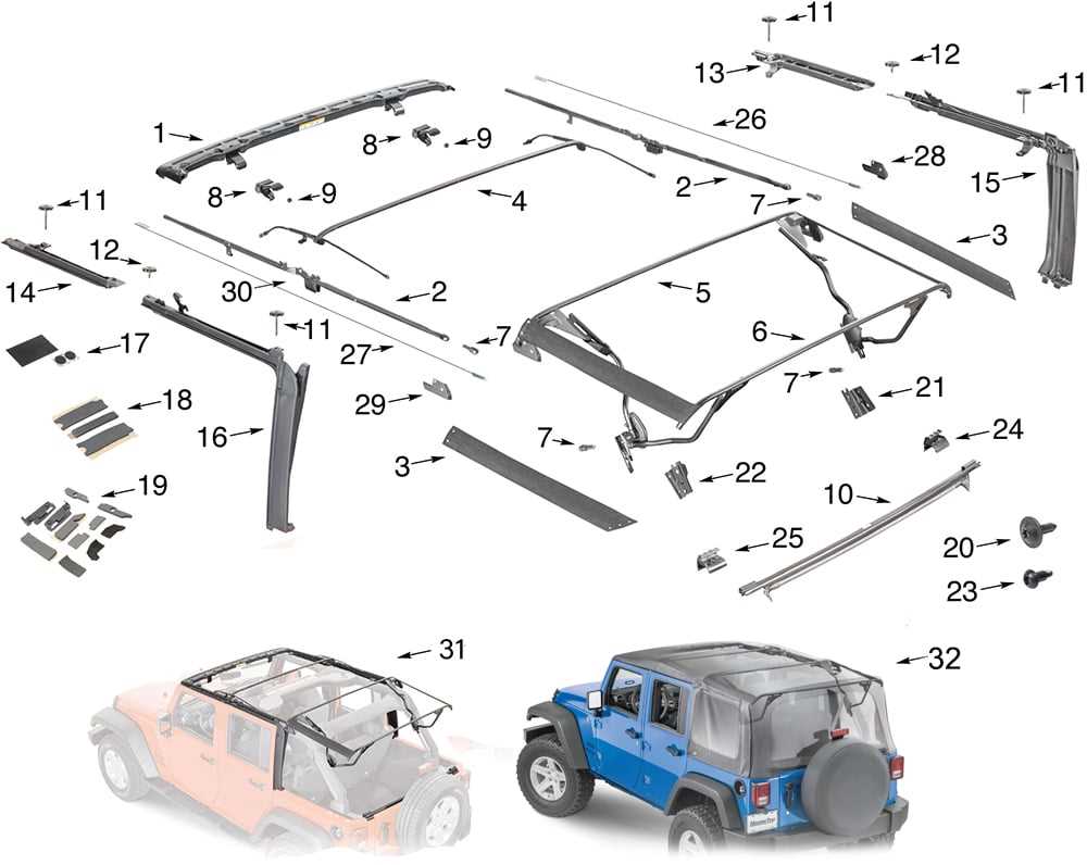 2007 jeep wrangler parts diagram