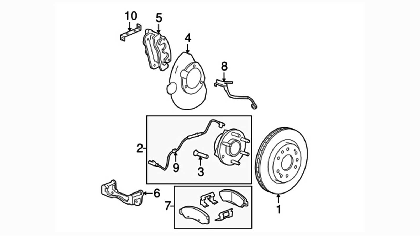 2007 cadillac escalade parts diagram