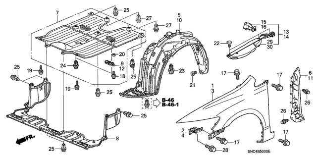 2009 honda civic body parts diagram