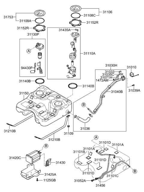 2009 hyundai santa fe parts diagram