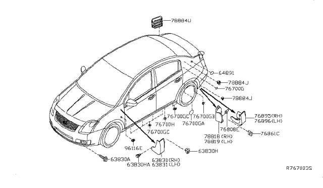 2009 nissan sentra parts diagram