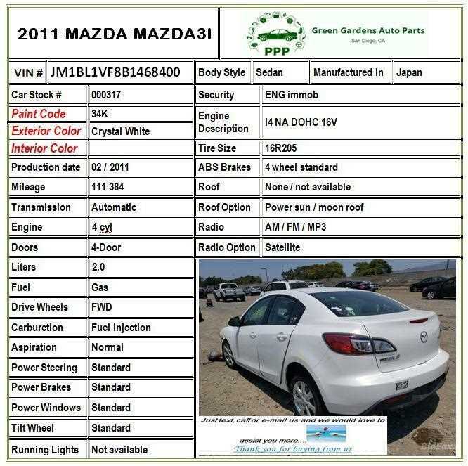 2011 mazda 3 parts diagram