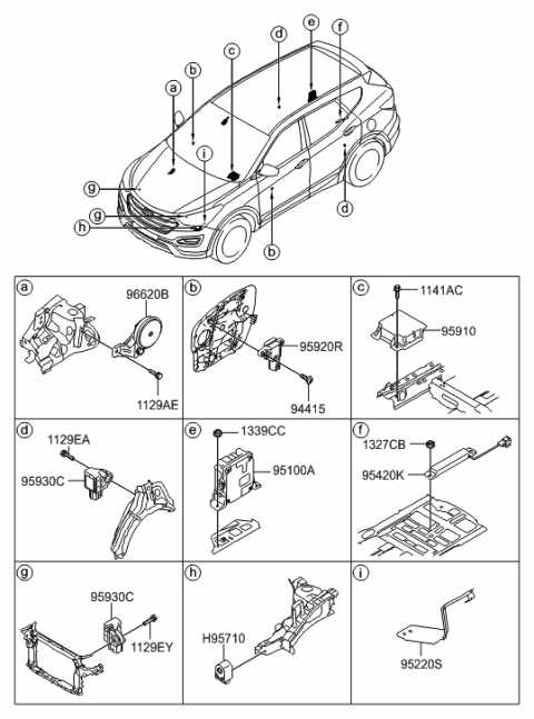 2012 hyundai santa fe parts diagram