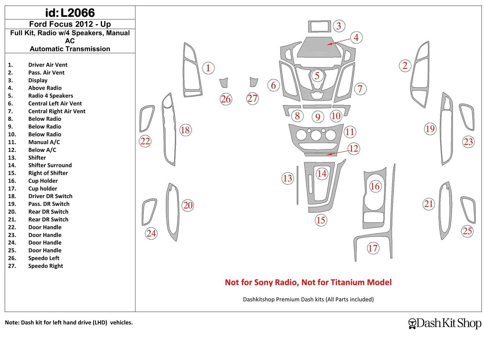 2012 ford focus parts diagram