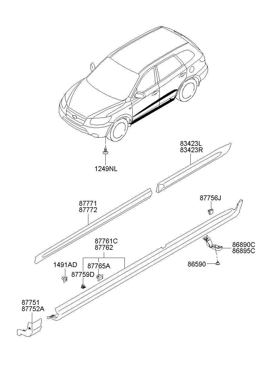 2012 hyundai santa fe parts diagram