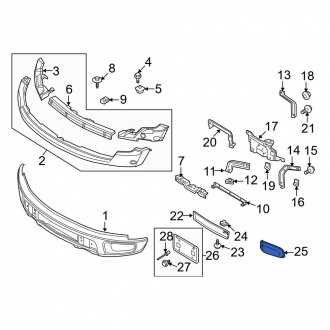 2013 ford f150 front bumper parts diagram