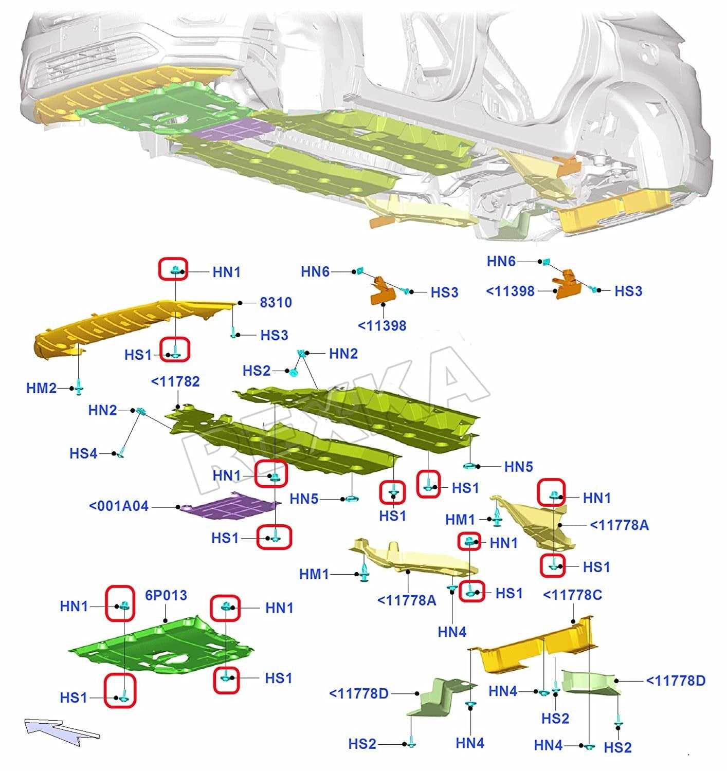 2014 ford fusion body parts diagram