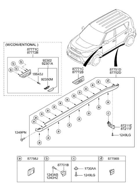 2015 kia soul body parts diagram