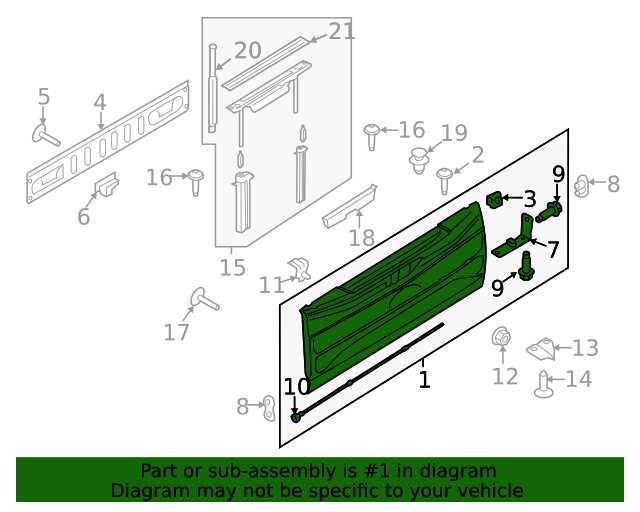 2016 ford f 150 tailgate parts diagram