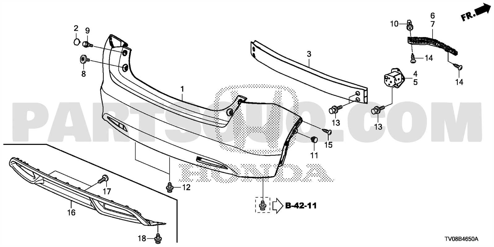 2016 honda civic body parts diagram