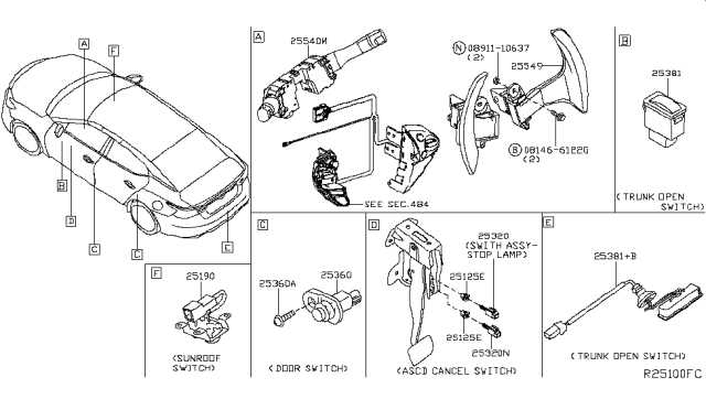 2016 nissan maxima parts diagram