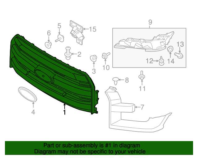 2017 ford f150 front bumper parts diagram