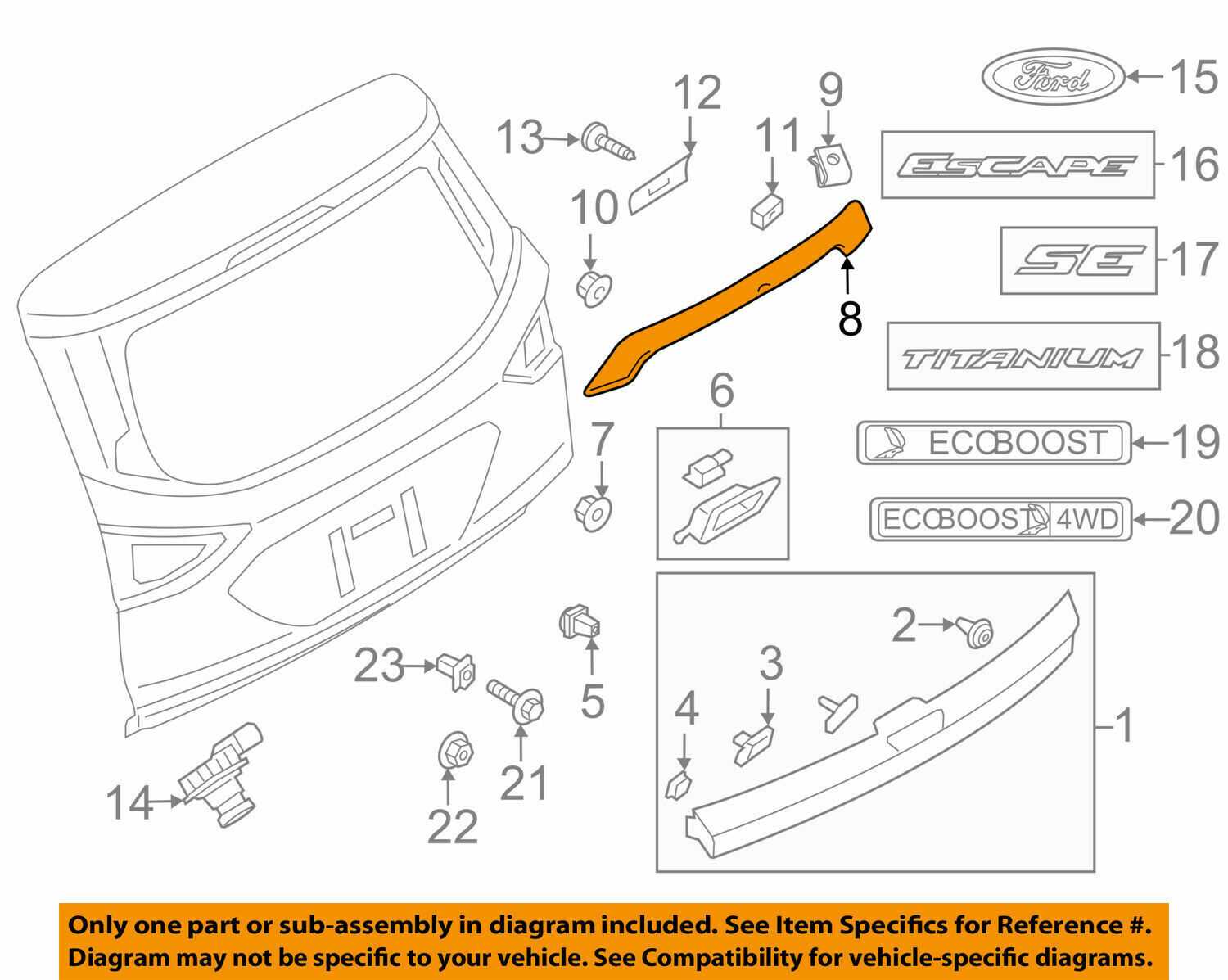 2018 ford escape parts diagram