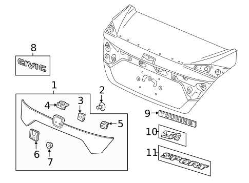 2020 honda civic parts diagram