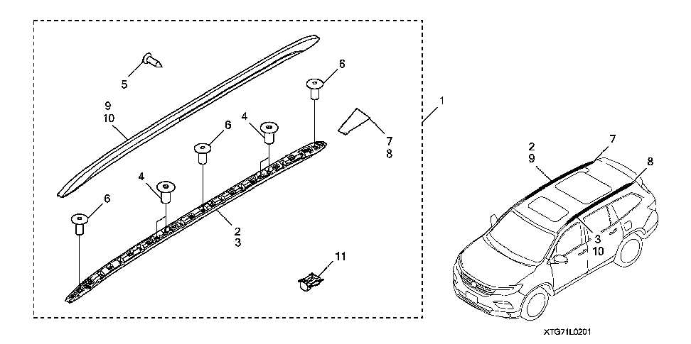 2021 honda pilot parts diagram