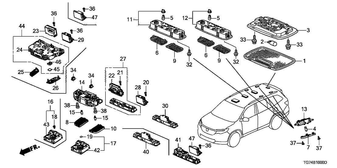 2021 honda pilot parts diagram