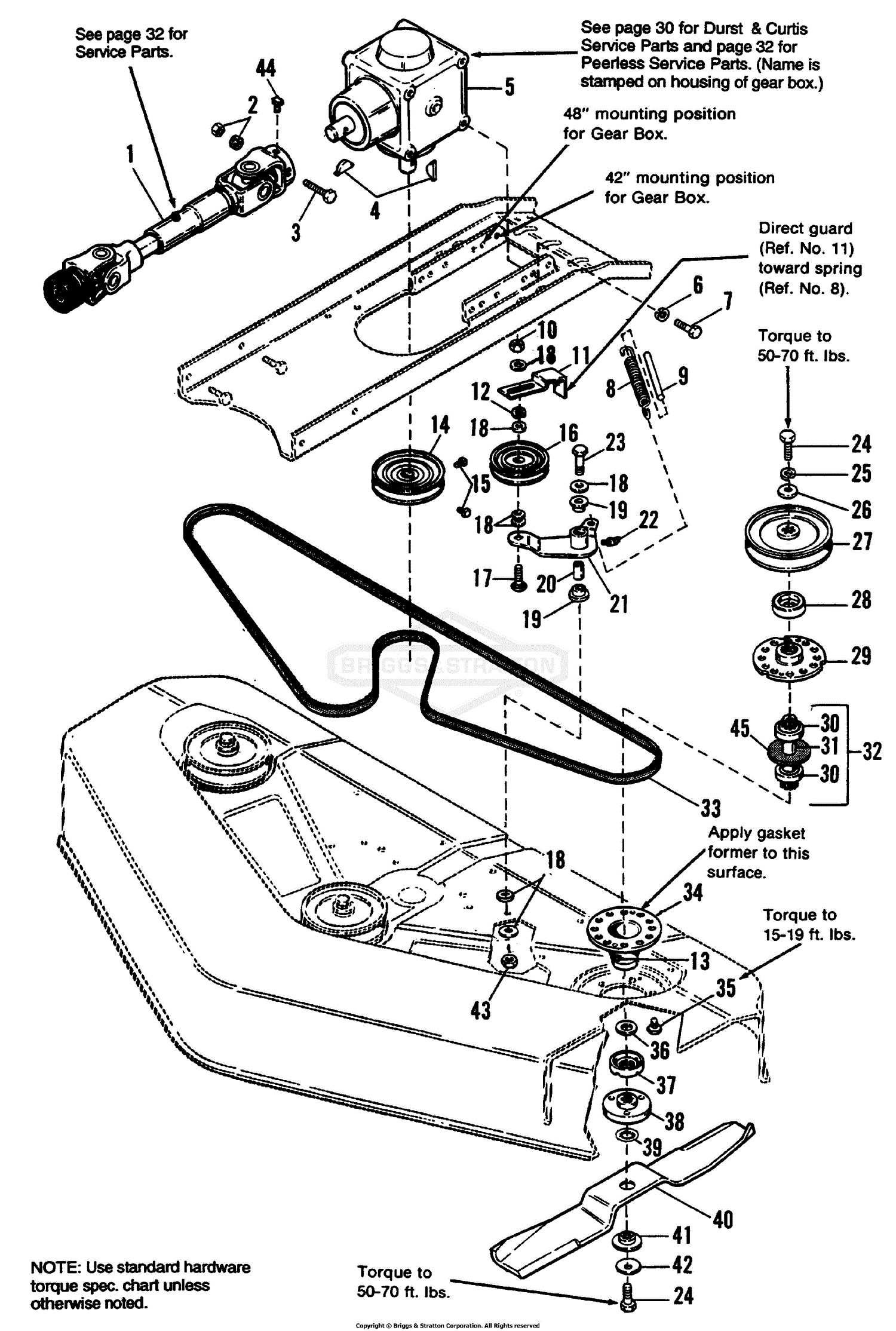 48c mower deck parts diagram