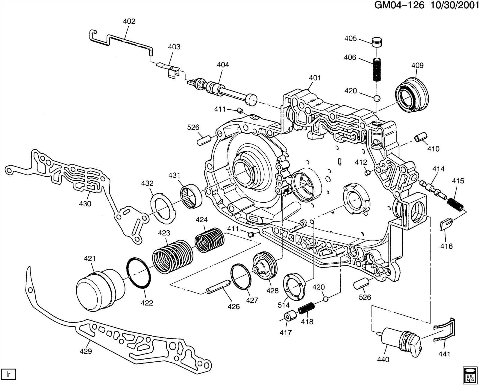 4l60e transmission parts diagram