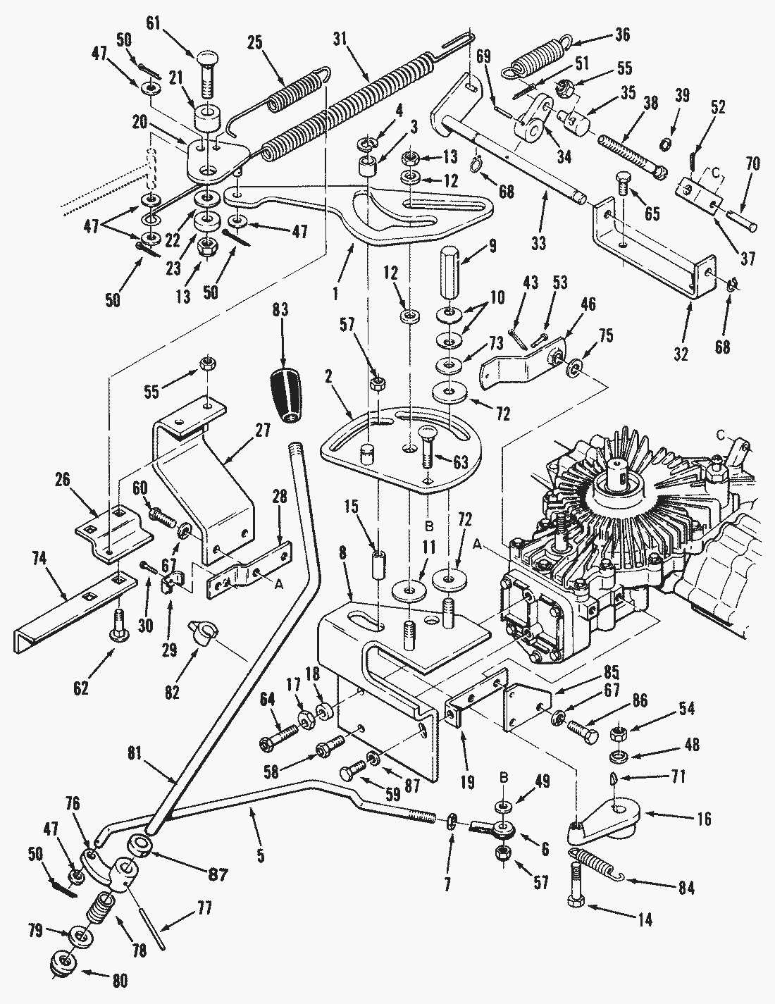 5 speed peerless transmission parts diagram