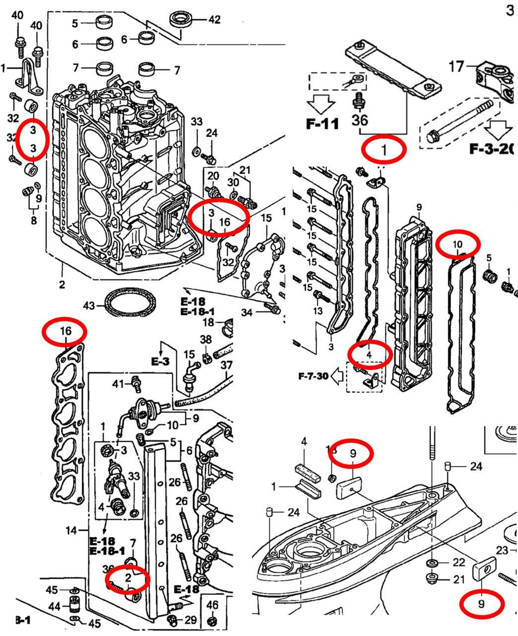 90 hp honda outboard parts diagram