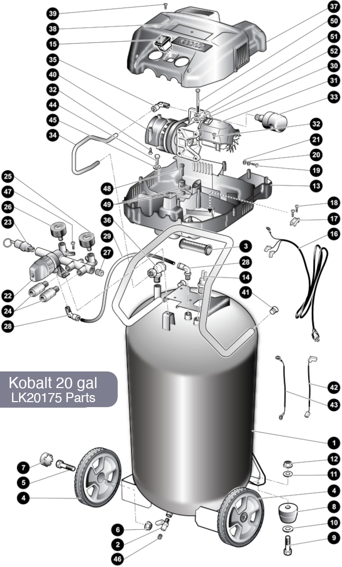 air compressor parts diagram