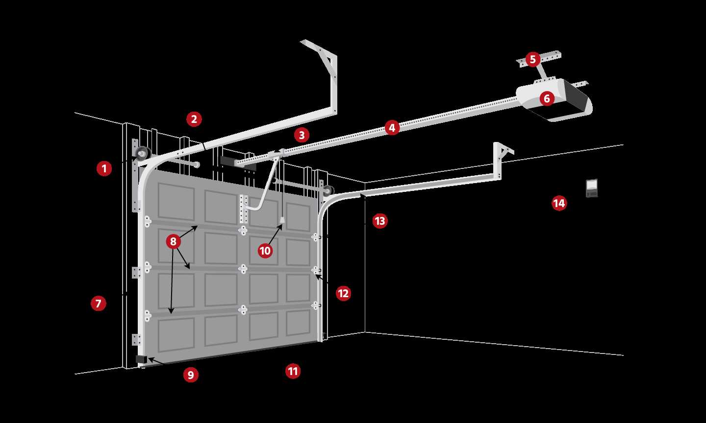 amarr garage door parts diagram