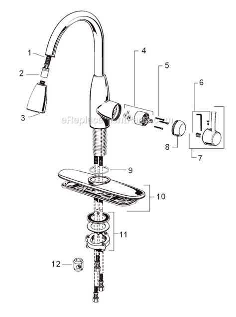 american standard hampton faucet parts diagram