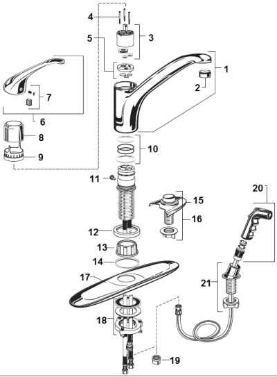 american standard kitchen faucet parts diagram