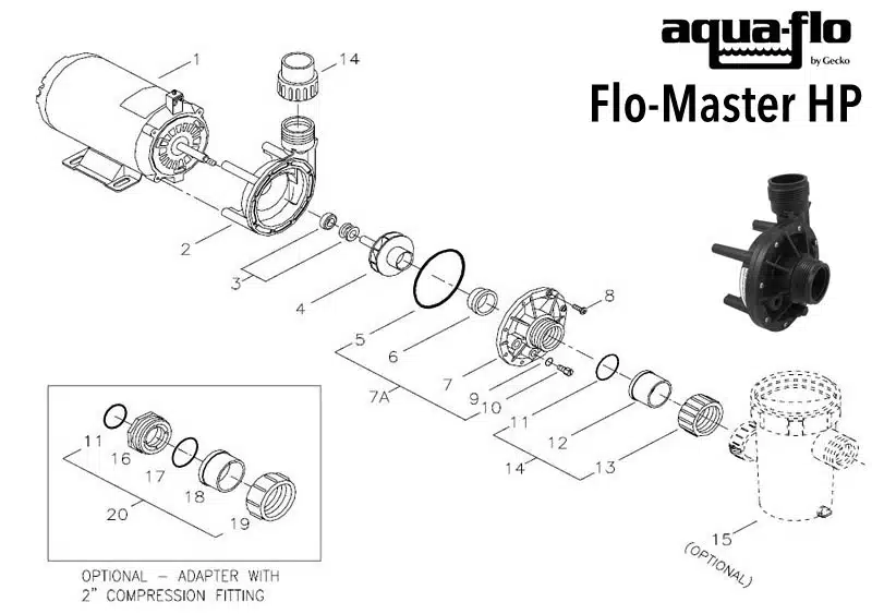 aqua flo xp2 parts diagram