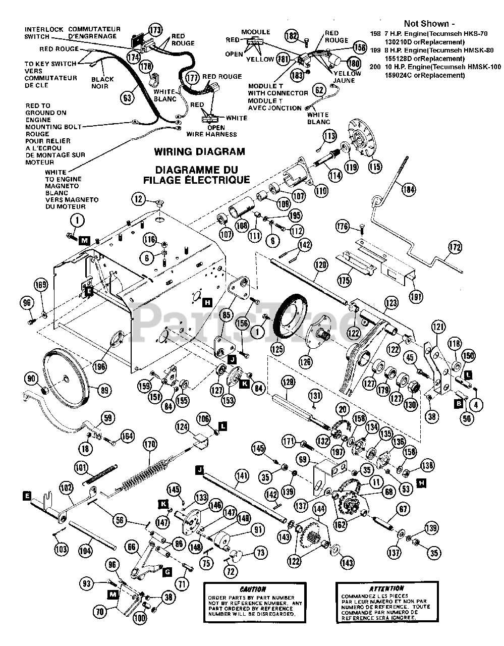 ariens snow thrower parts diagrams