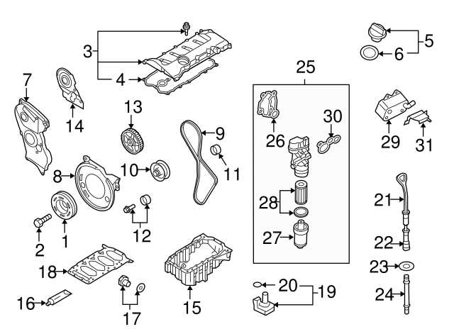 audi engine parts diagram