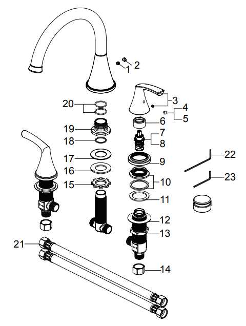 bathtub faucet parts diagram