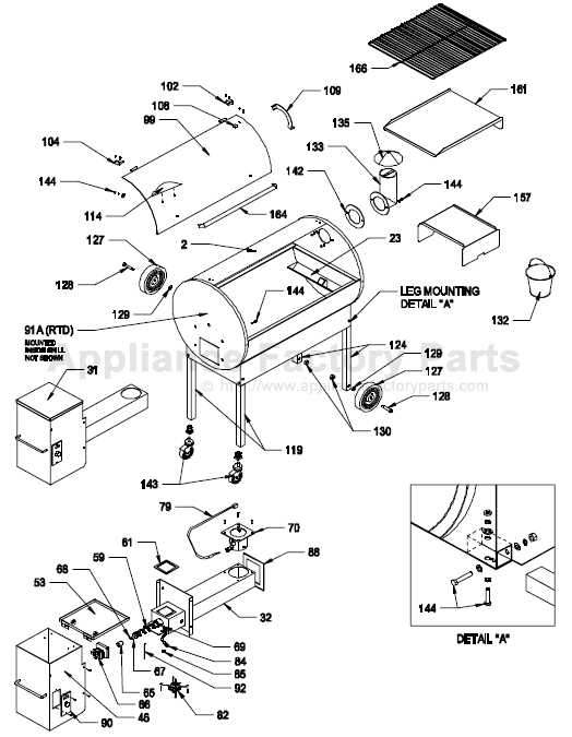 bbq parts diagram