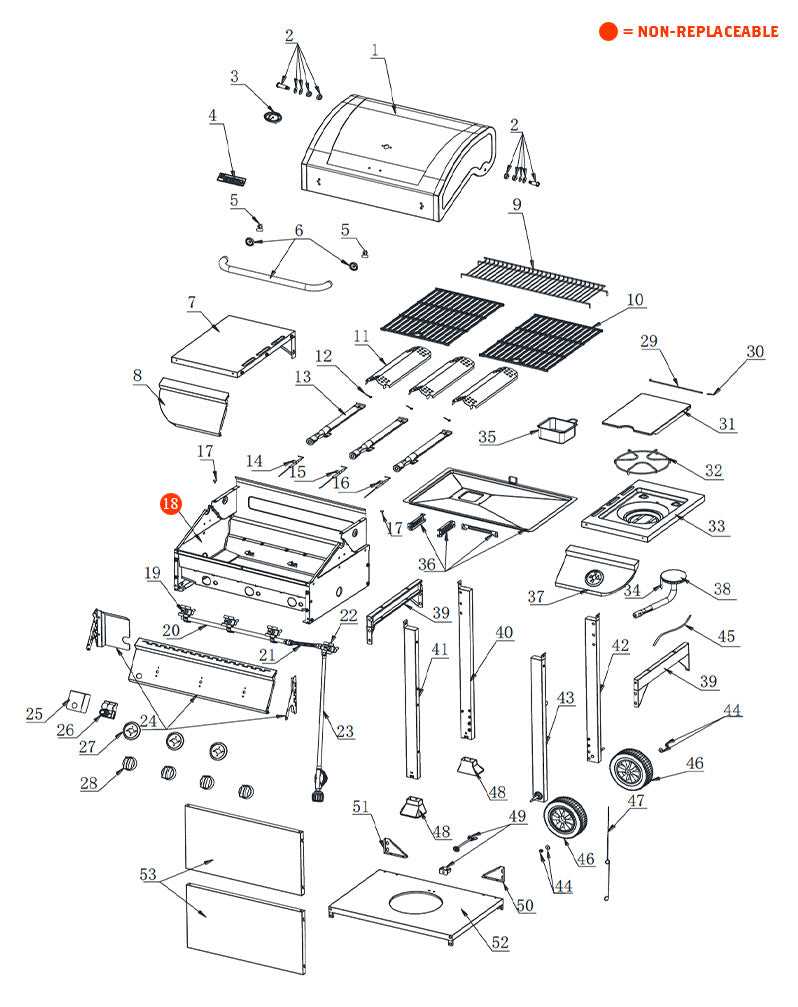 bbq parts diagram