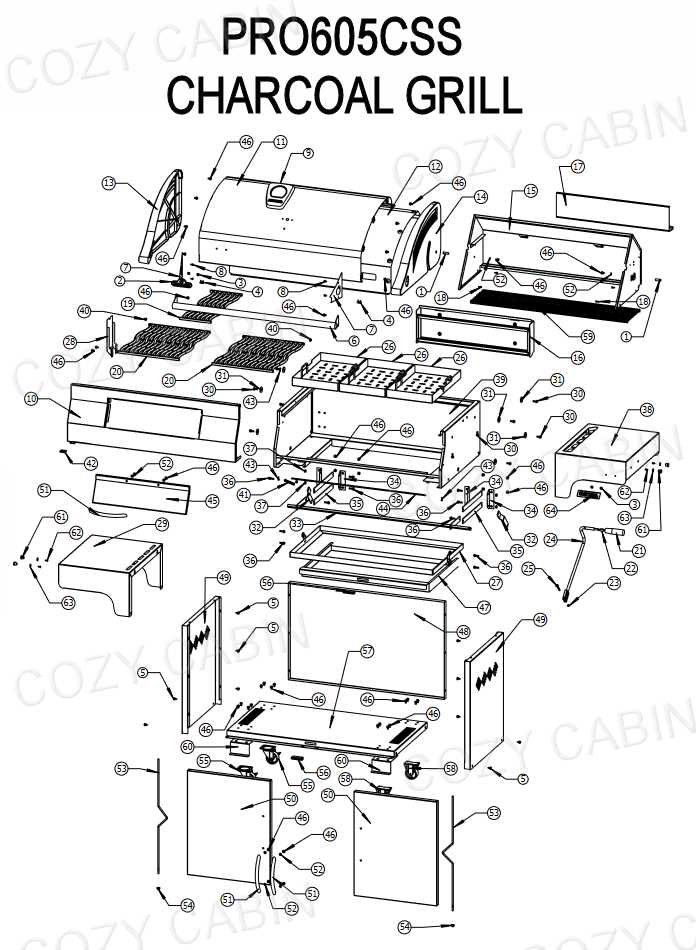 bbq parts diagram